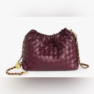 NEW Joryin Woven Crossbody Bag & Evening Purse Dumpling Clutch Hobo Cloud